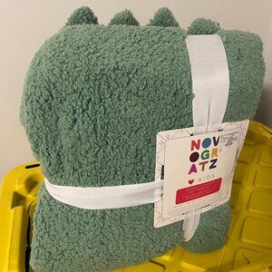 NOVOGRATZ KIDS Decorative Pillow & Throw Set Kids Green Dinosaur NEW